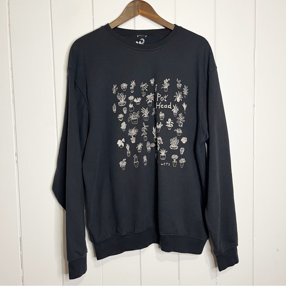 Westcoast Tee's Black Pot Head Sweater. Size Large.